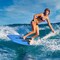 Blue Bodyboard for Surfing with Leash, Leash Wristband, and Durable Construction